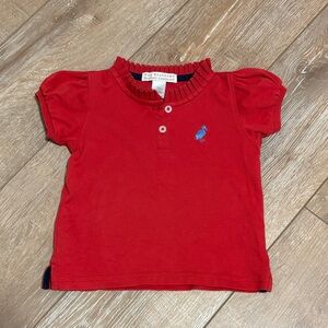 The Beaufort Bonnet Company Kids Scarlet Red Tee with Blue Logo